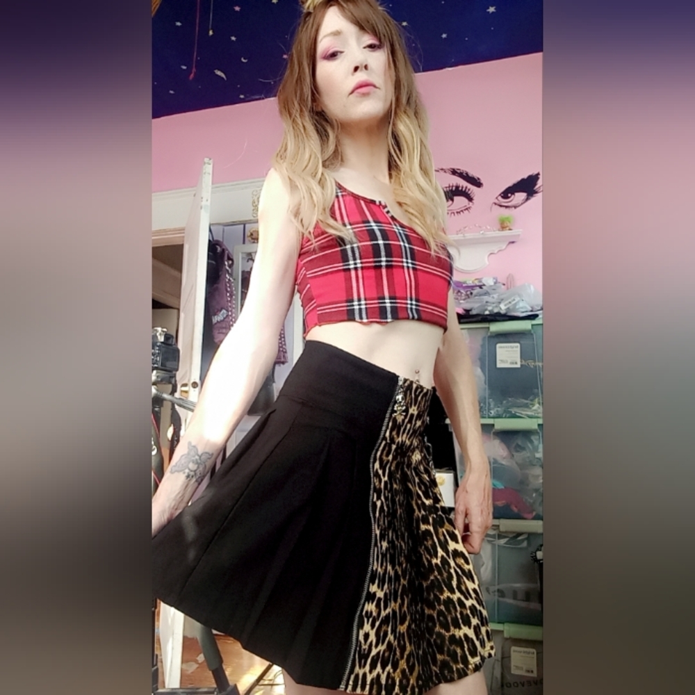 ⭐️Killstar nwt leopard print goth/punk skirt! Leo miniskirt! FINAL PRICE!! - Picture 11 of 13